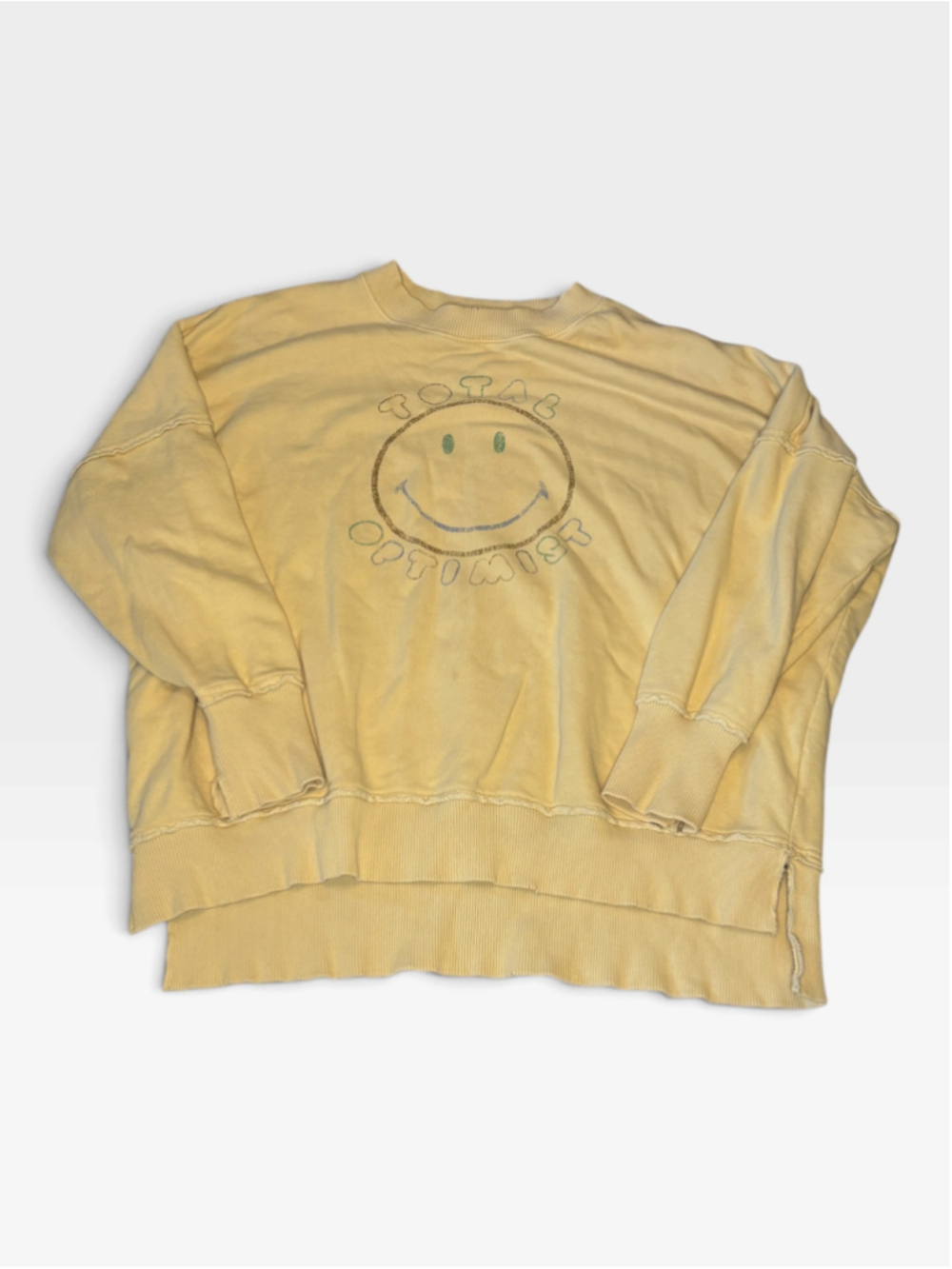 aerie Oversized Yellow Total Optimist Sweatshirt - Size S